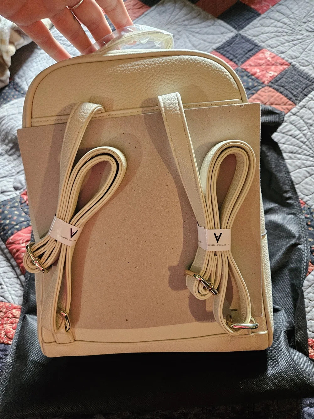 Vanessa Williams Cream Backpack Purse New With Tags And Duster